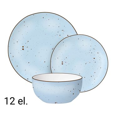 MG HOME_Zestaw obiadowy z porcelany na 4 osoby MG Home Gemma Blue, 12 elementów, niebieski_1