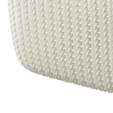 Kosz prostokątny KNIT, kremowy, S