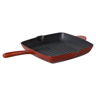 MG HOME_Patelnia grillowa 26 cm MG Home Infinito, żeliwna, czerwona_1