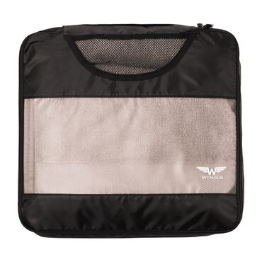 Zestaw organizerów do walizki Wings, 8 szt., czarne