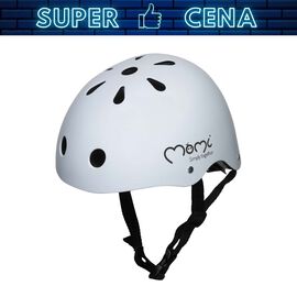 Kask dziecięcy MoMi Mimi, matowy, szary