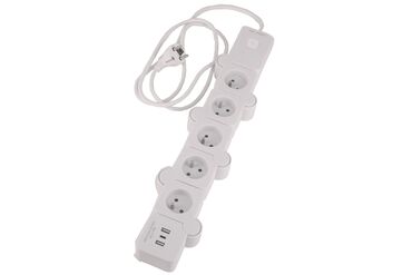 HYKKER_Elastyczna listwa zasilająca Hykker, 5 gniazd, 2 x USB-A, 1 x USB-C_1
