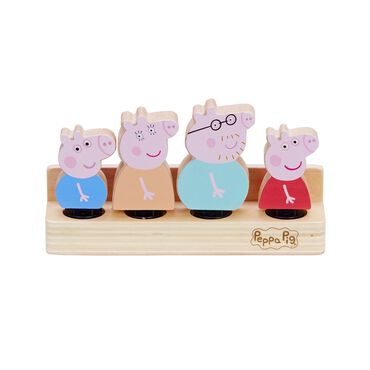 PEPPA_Zestaw 4 figurek drewnianych Peppa, podstawka Drop & Play_1