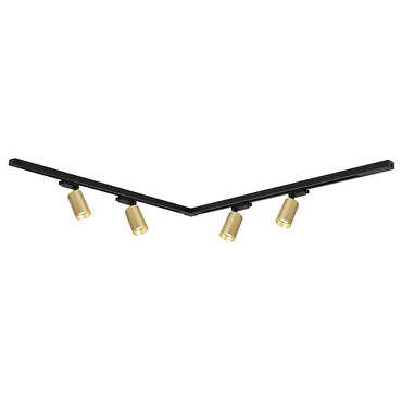 Lampa sufitowa Milagro Pipe Track 4 x GU10, na szynie, 1,5 m, złoty