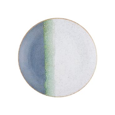 Zestaw obiadowy z porcelany na 6 osób Lubiana Boss 9012, 18 elementów, niebiesko-zielono-szary