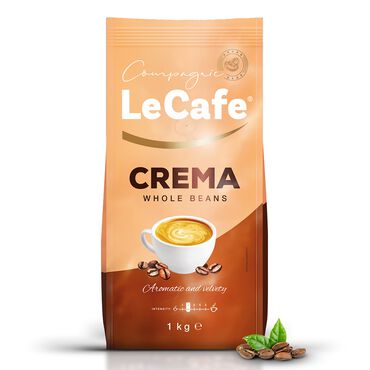 COMPAGNE LE CAFE_Kawa ziarnista Le Cafe Crema, 1 kg, intensywność 2/5_1