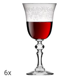 Komplet 6 kieliszków KROSNO KRISTA DECO, 220 ml, do wina czerwonego