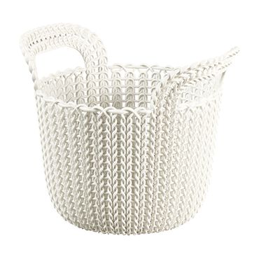 CURVER_Kosz okrągły KNIT, kremowy, XS_1