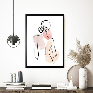 Obraz w ramie, 50 x 70 cm, Line Art 3