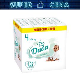 Pieluszki Pure Care 4 Maxi, 7-16 kg, 132 szt., identyfikator wilgotności