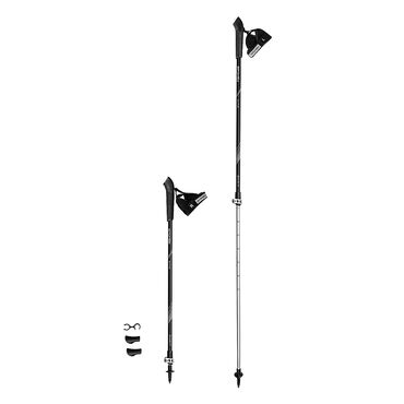 Aluminiowe kije nordic-walking Wind, 105-135 cm, czarne