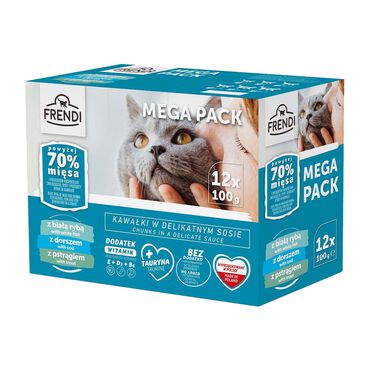 FRENDI_Karma dla kota Frendi, w rybnych smakach, mokra, 12 x 100 g1