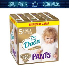 Pieluchomajtki Dada Extra Care Pants 5 Junior, 12-18 kg, 126 szt., superchłonny wkład
