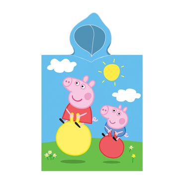 ŚWINKA PEPPA_Ponczo kąpielowe dla dzieci Świnka Peppa, 55 x 110 cm_1