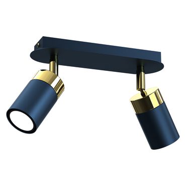 MILAGRO_Lampa sufitowa Milagro Joker 2 x GU10, granatowo-złota_1