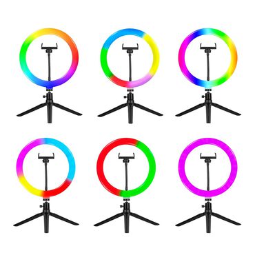 Lampa pierścieniowa Tracer RGB Ring 26 cm, ze statywem