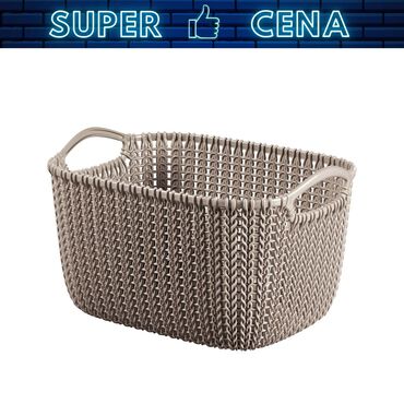 CURVER_Kosz prostokątny KNIT, brązowoszary, S_1