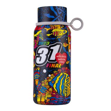 WOŚP_Termos WOŚP ze stali nierdzewnej, 450 ml, z nadrukiem WOŚP_1