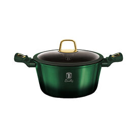 Garnek ze szklaną pokrywką EMERALD, 4,1 l, aluminiowy