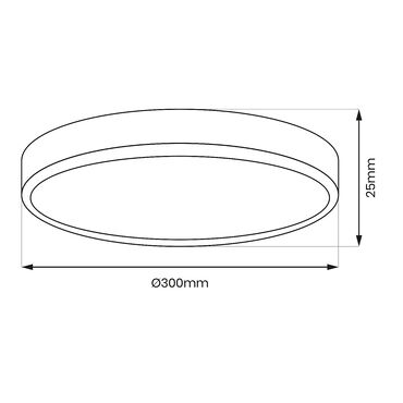 Plafon sufitowy Led Milagro Maq 3CCT, 24 W, czarny
