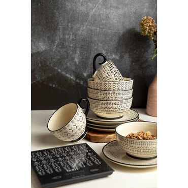 FLORINA_Komplet 6 Salaterek porcelanowych Nordic, 15 cm, eleganckie_3