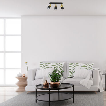 Lampa sufitowa Milagro Joker 3 x GU10, czarno-złota