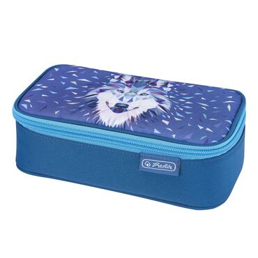HERLITZ_Piórnik saszetka Wild Animals, kosmetyczka, Wolf, niebieski1