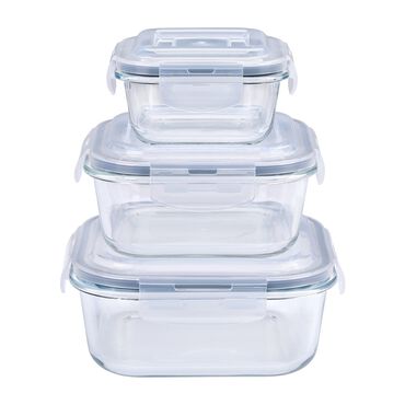 MG HOME_Zestaw 3 szklanych pojemników na żywność MG Home Cucina_1