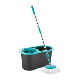 Mop obrotowy Praktyczna Eva, szaro-niebieski, mikrofibra