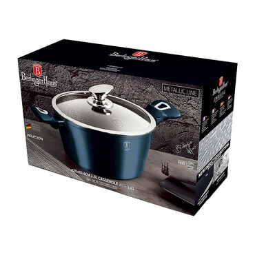 Garnek ze szklaną pokrywką BERLINGERHAUS AQUAMARINE, aluminiowy, 4,1 L