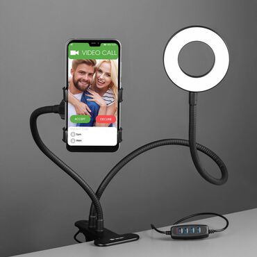 Lampa pierścieniowa Tracer Ring 8,5 cm, z uchwytem na telefon
