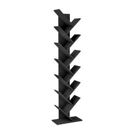 Regał na książki Jumi, 212 x 50 x 25 cm, MDF, czarny