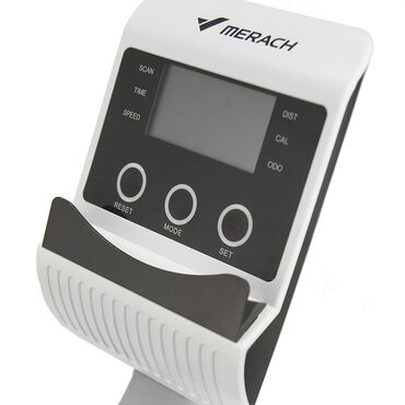Rower spinningowy, biały, 8 poziomów oporu, Bluetooth