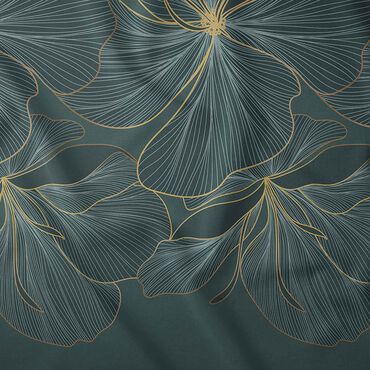 HOME SATIN_Pościel satynowa 140 x 200 cm Home Satin, zielona w kwiaty_2
