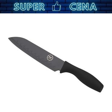 MG HOME_Nóż Santoku 6,5” MG Home Black, stal nierdzewna, czarny_1