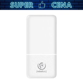 Powerbank Rebeltec P10, 10000 mAh, 10 W, biały