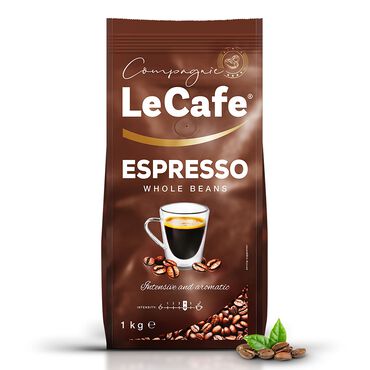 COMPAGNE LE CAFE_Kawa ziarnista Le Cafe Espresso, 1 kg, intensywność 4/5_1