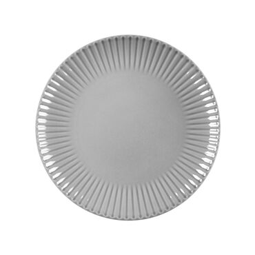 Zestaw talerzy dla 6 osób Daisy, porcelana, szare, 18 elementów