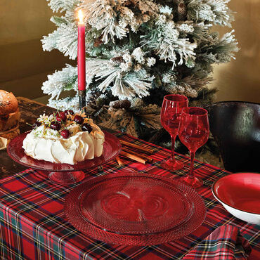 Patera szklana Tognana Natale Passion, 28 cm, czerwona