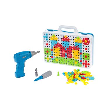 ELEFUN_Zestaw konstrukcyjny z wkrętarką na baterie zwierzęta, 200 elementów_1