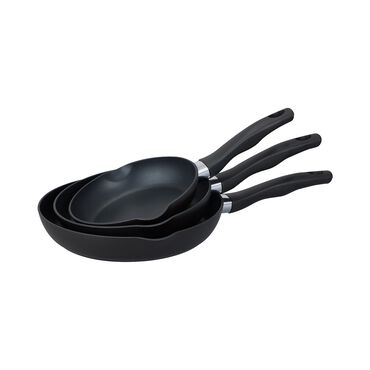 Zestaw patelni MG Home Rubella Becco, 3 elementy, czarne