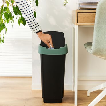 Kosz na śmieci Rotho Twist, swing, 25 L, zielony