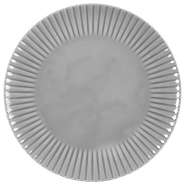 Zestaw talerzy dla 6 osób Daisy, porcelana, szare, 18 elementów