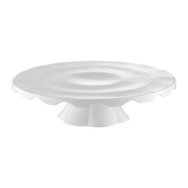 AMBITION_Patera obrotowa na nóżce Ambition Am-Crema, 30 cm, porcelanowa1