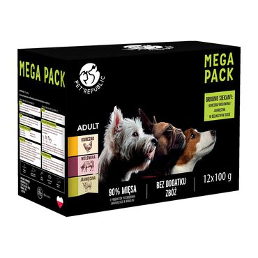PET REPUBLIC_Karma dla psa Pet Republic Mega Pack Adult, mokra, saszetki 12 x 100 g1