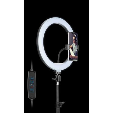 Lampa pierścieniowa Ring 30 cm, ze statywem 210 cm, na USB