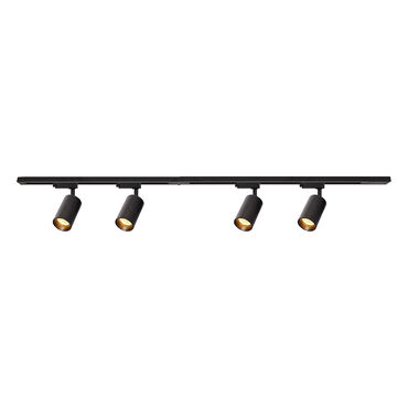 Lampa sufitowa Milagro Pipe Track 4 x GU10, na szynie, 1,5 m, czarna