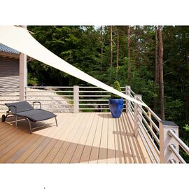 Żagiel ogrodowy przeciwsłoneczny DecoTeam, trójkąt, 3,6 x 3,6 x 5 m, biały