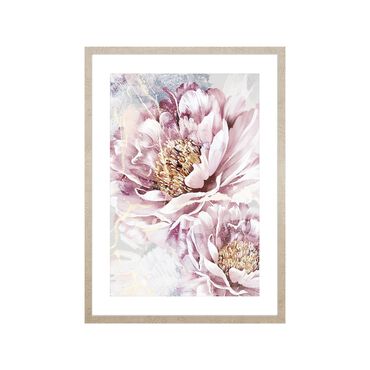 Obraz w ramie, 50 x 70 cm, peonie akwarela_1