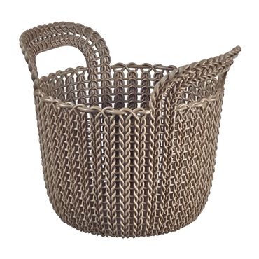CURVER_Kosz okrągły KNIT, brązowoszary, XS_1